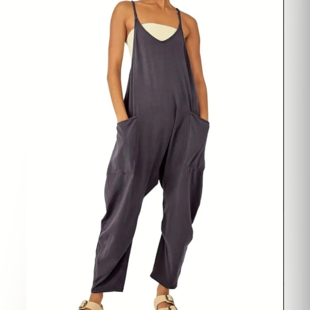 Source Unknown Charcoal Jumpsuit - image 1